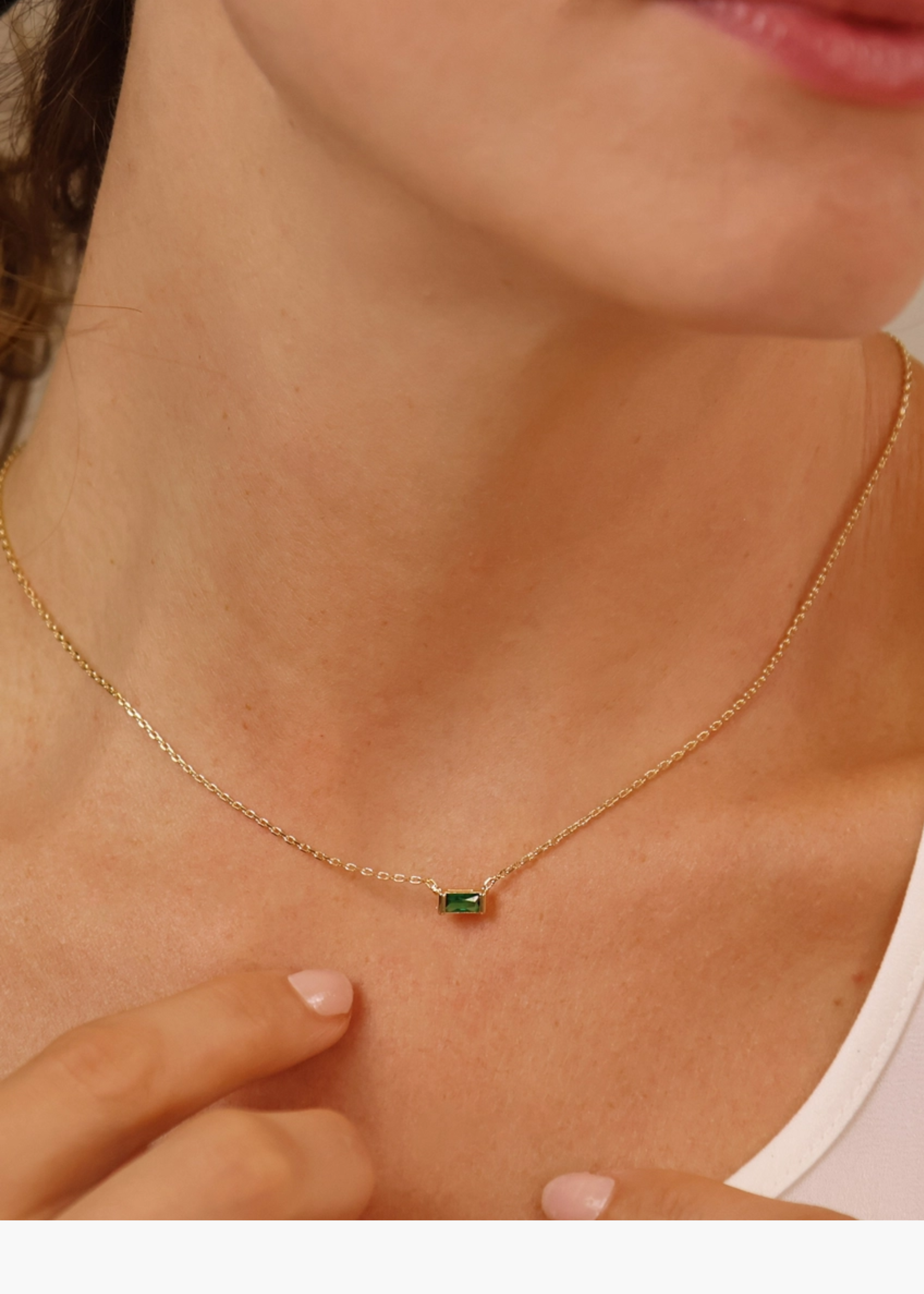 May birthstone necklace