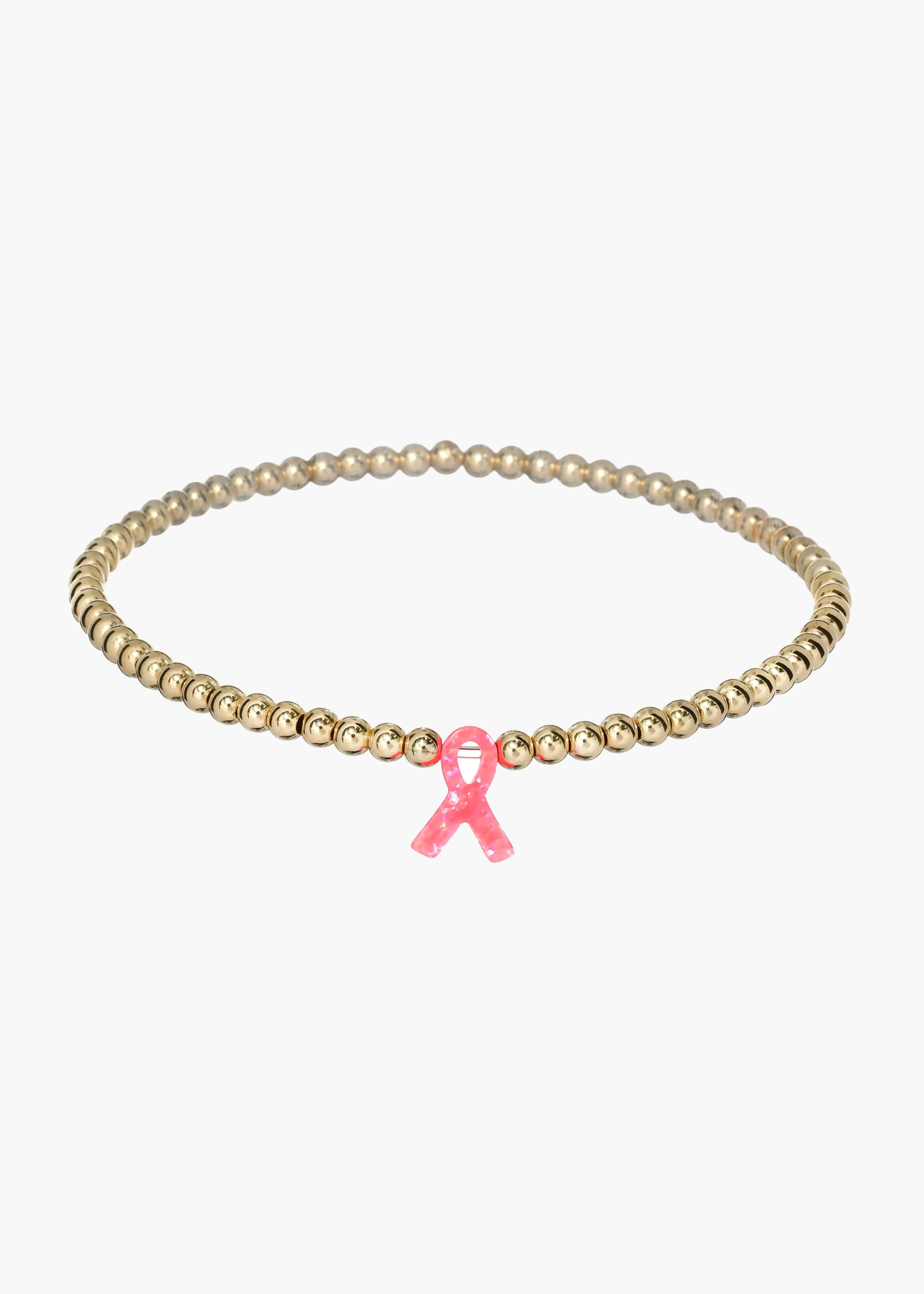 Awareness opal charm stretch bracelet