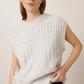 Aran vest, oat