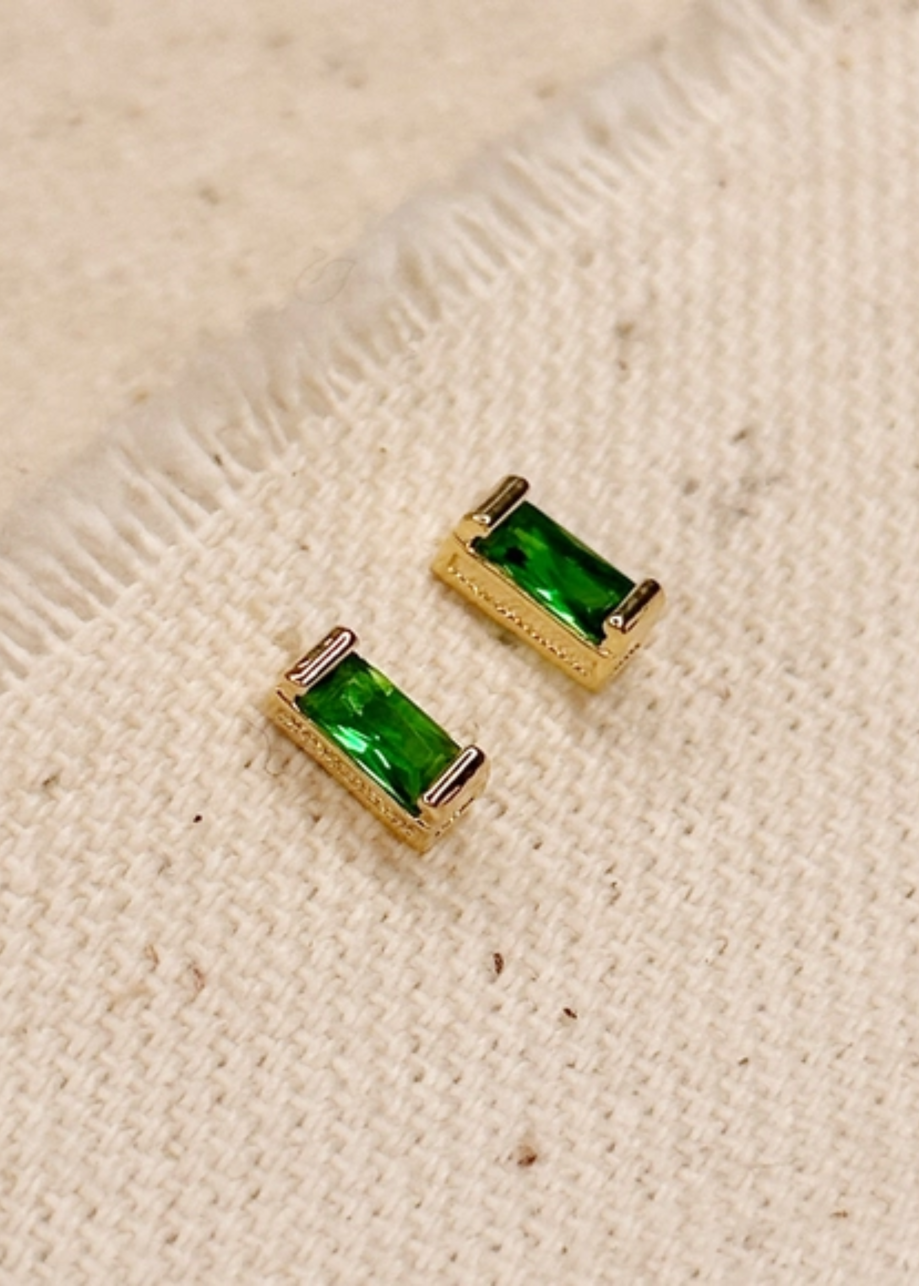 May birthstone earrings