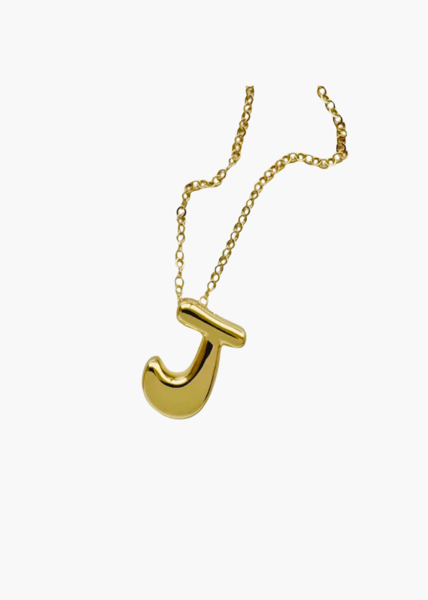 Bubble wavy letter necklace