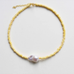 Gemma pearl necklace, butter