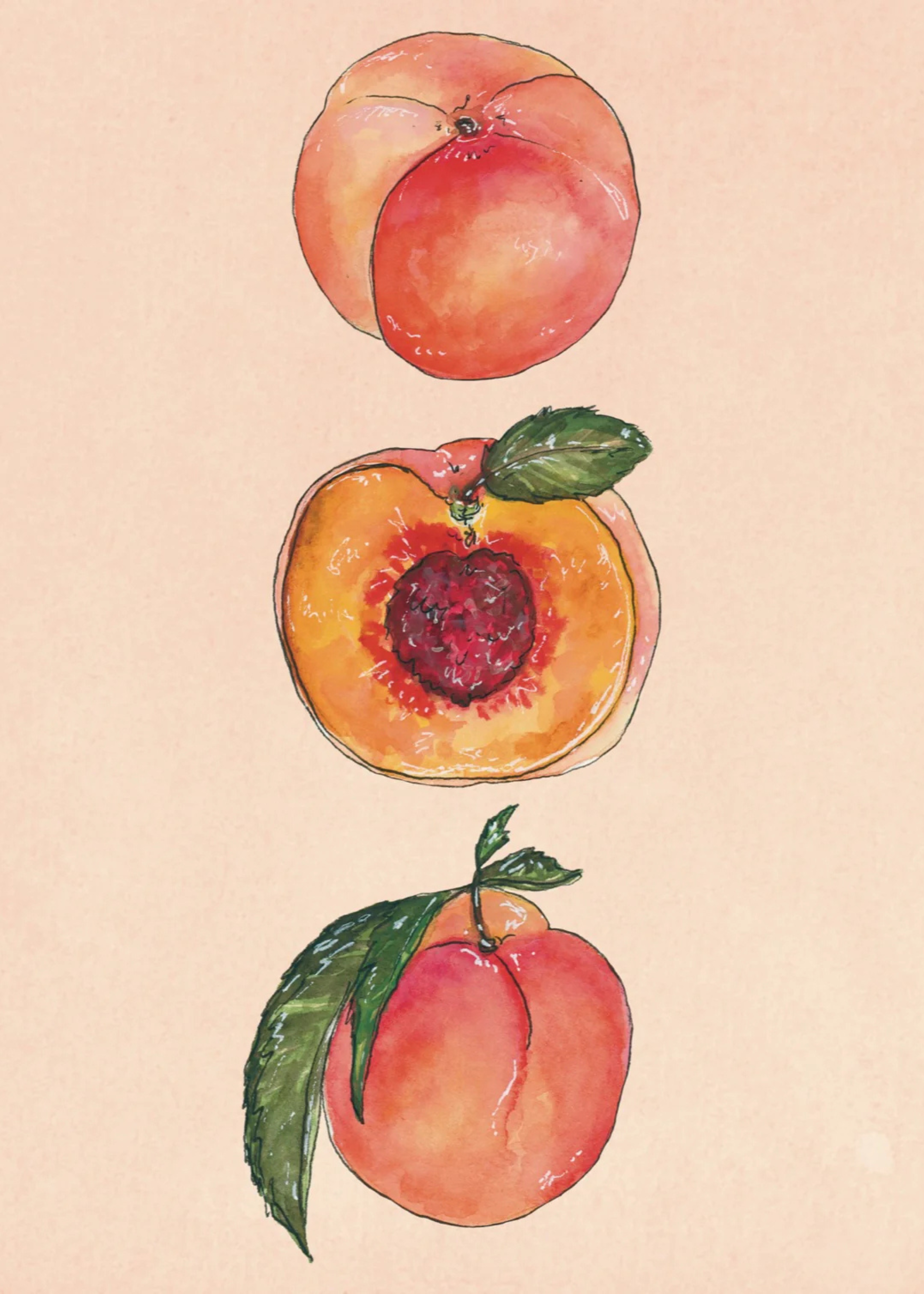 Peach season art print