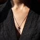 Devotion rose necklace, sterling silver