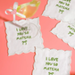I love you so matcha cocktail napkins