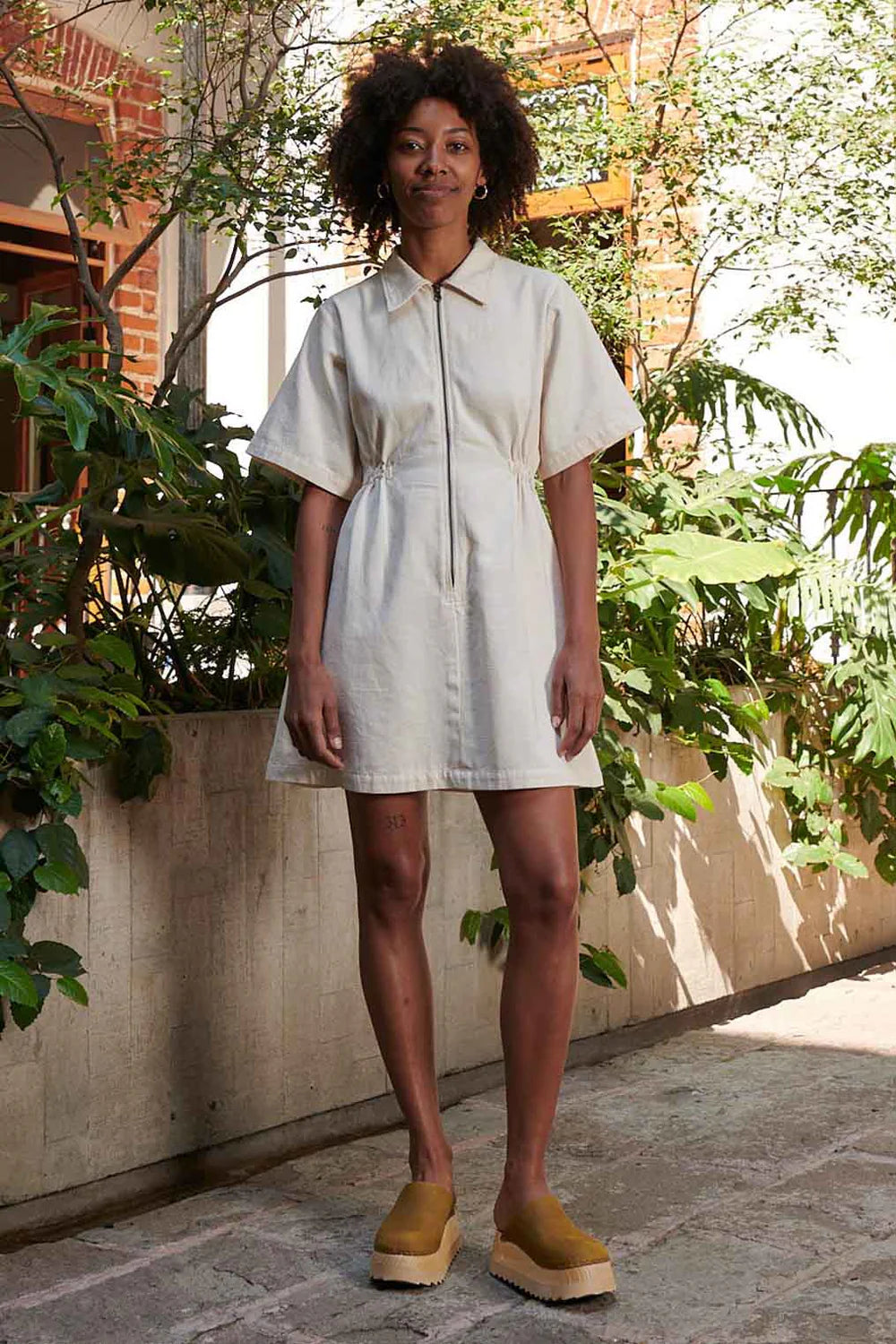 Utility dress, oatmilk – Rue Saint Paul
