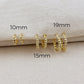Cuban chain clicker hoop earrings