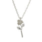 Devotion rose necklace, sterling silver