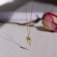 Devotion rose necklace, 14k yellow gold