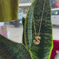 Bubble wavy letter necklace