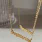 Zodiac nameplate necklace