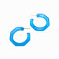 Kay hoops, frosted aqua blue
