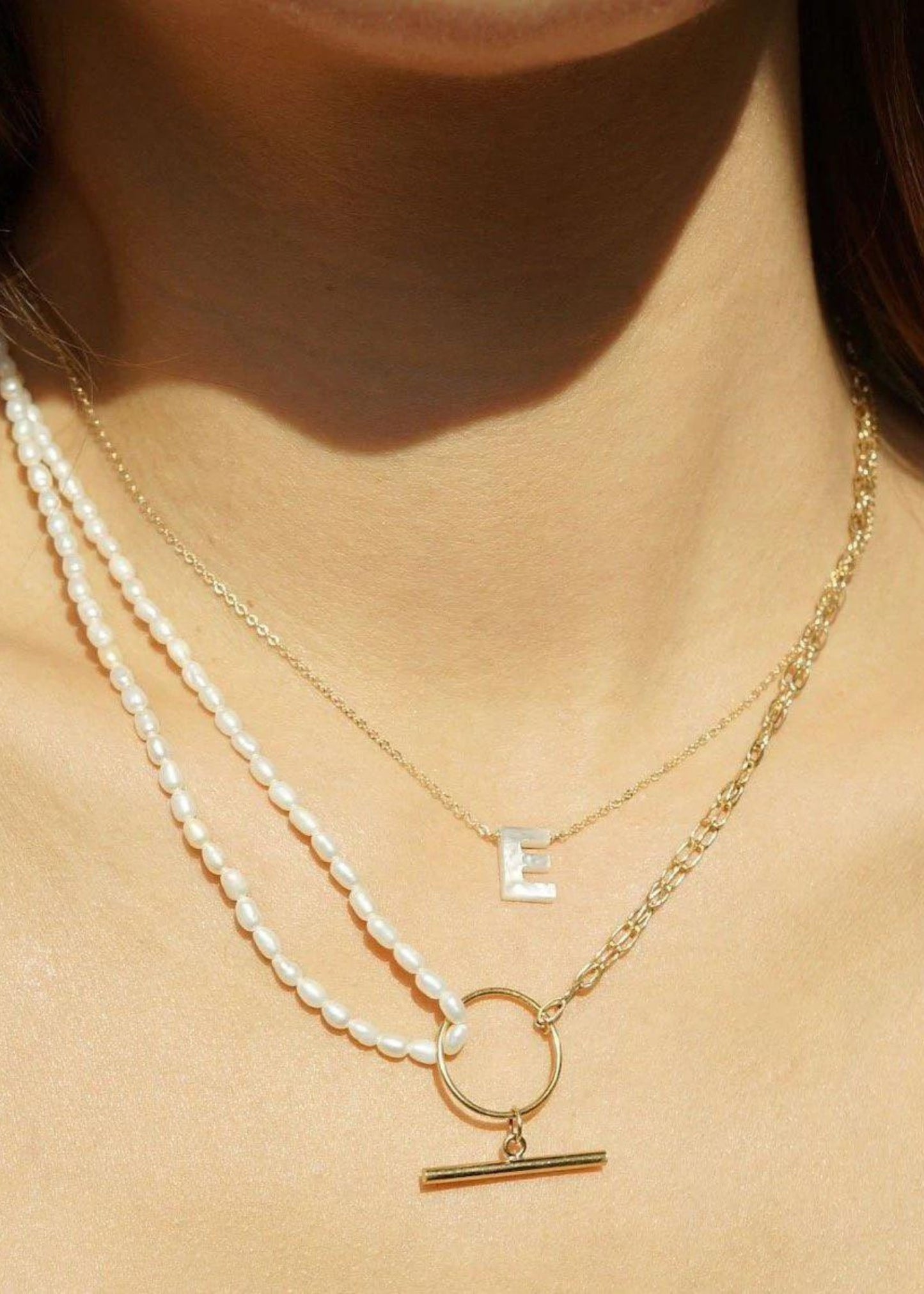 Dawn initial necklace
