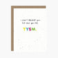 Plantable TYSM card