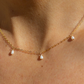 Petite freshwater pearl droplets necklace