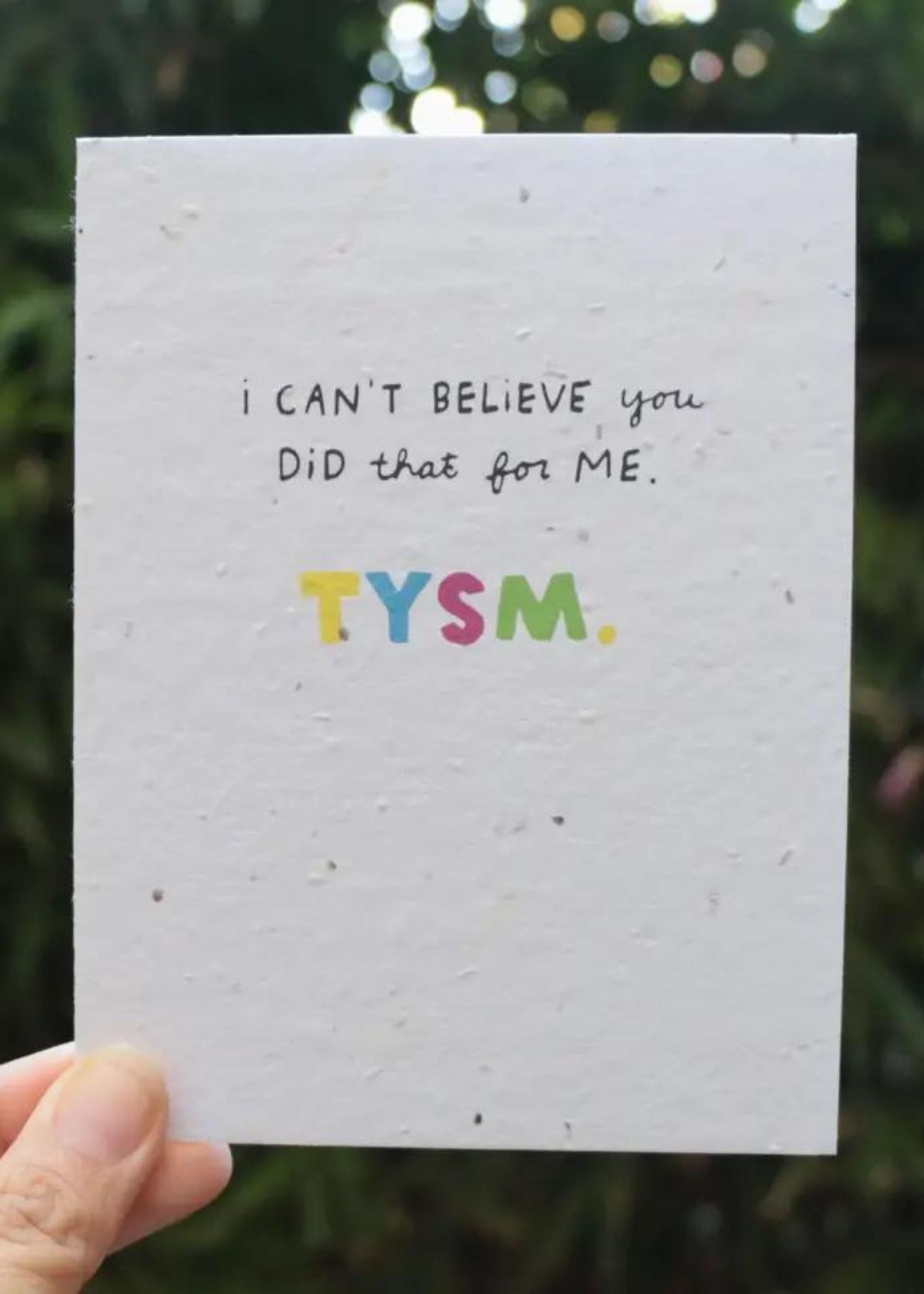 Plantable TYSM card