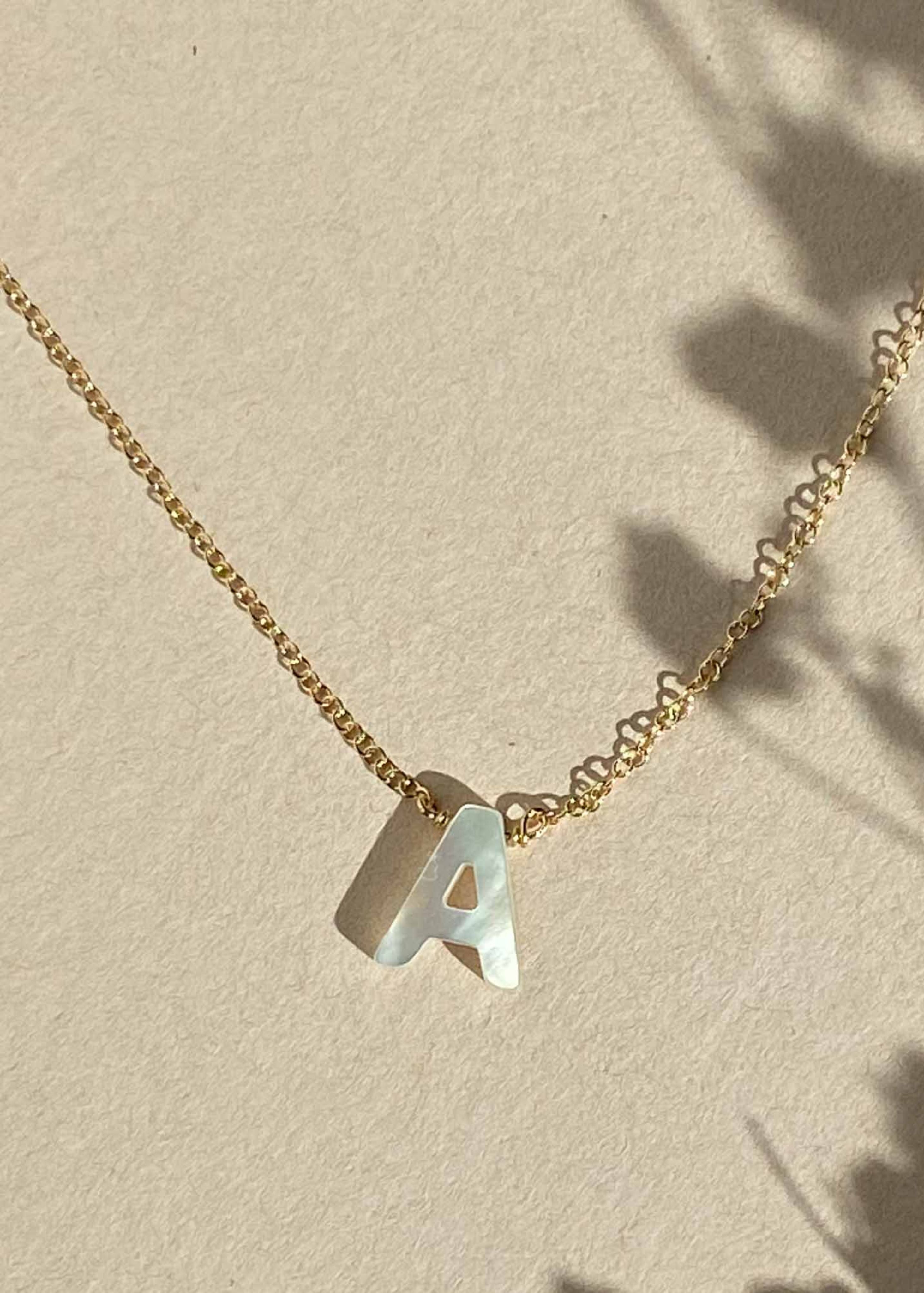 Dawn initial necklace