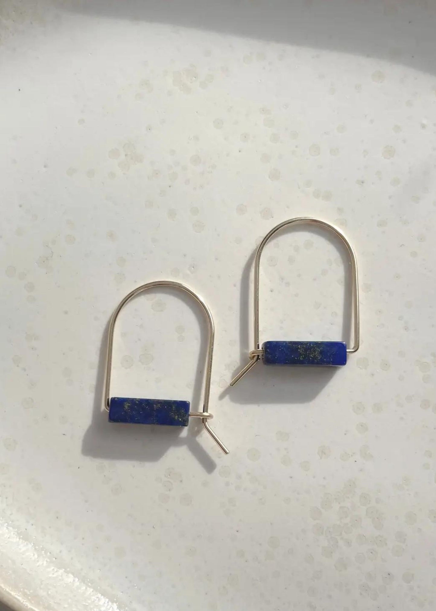 Lapis arch earrings