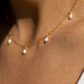 Petite freshwater pearl droplets necklace