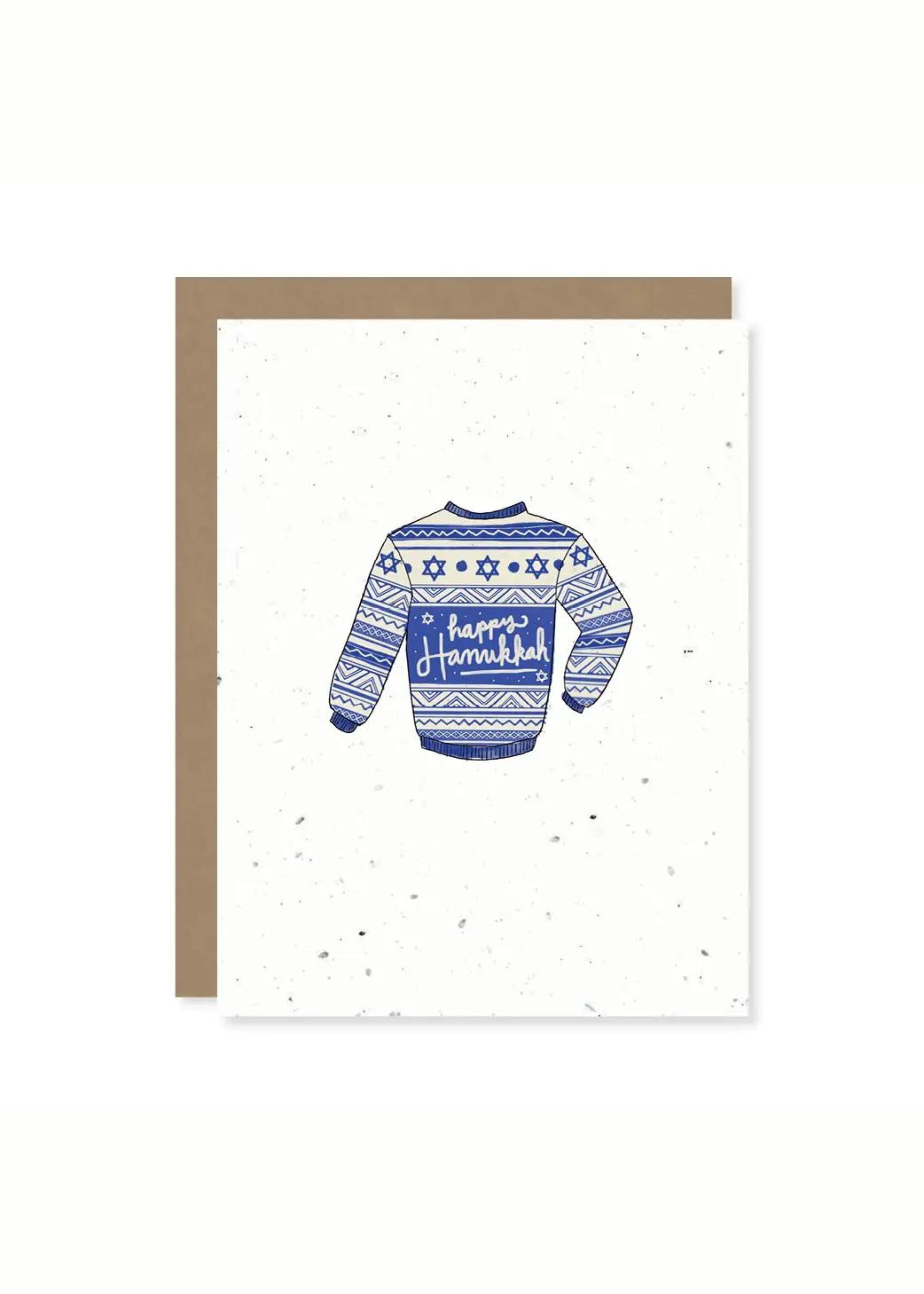 Plantable Hanukkah sweater card