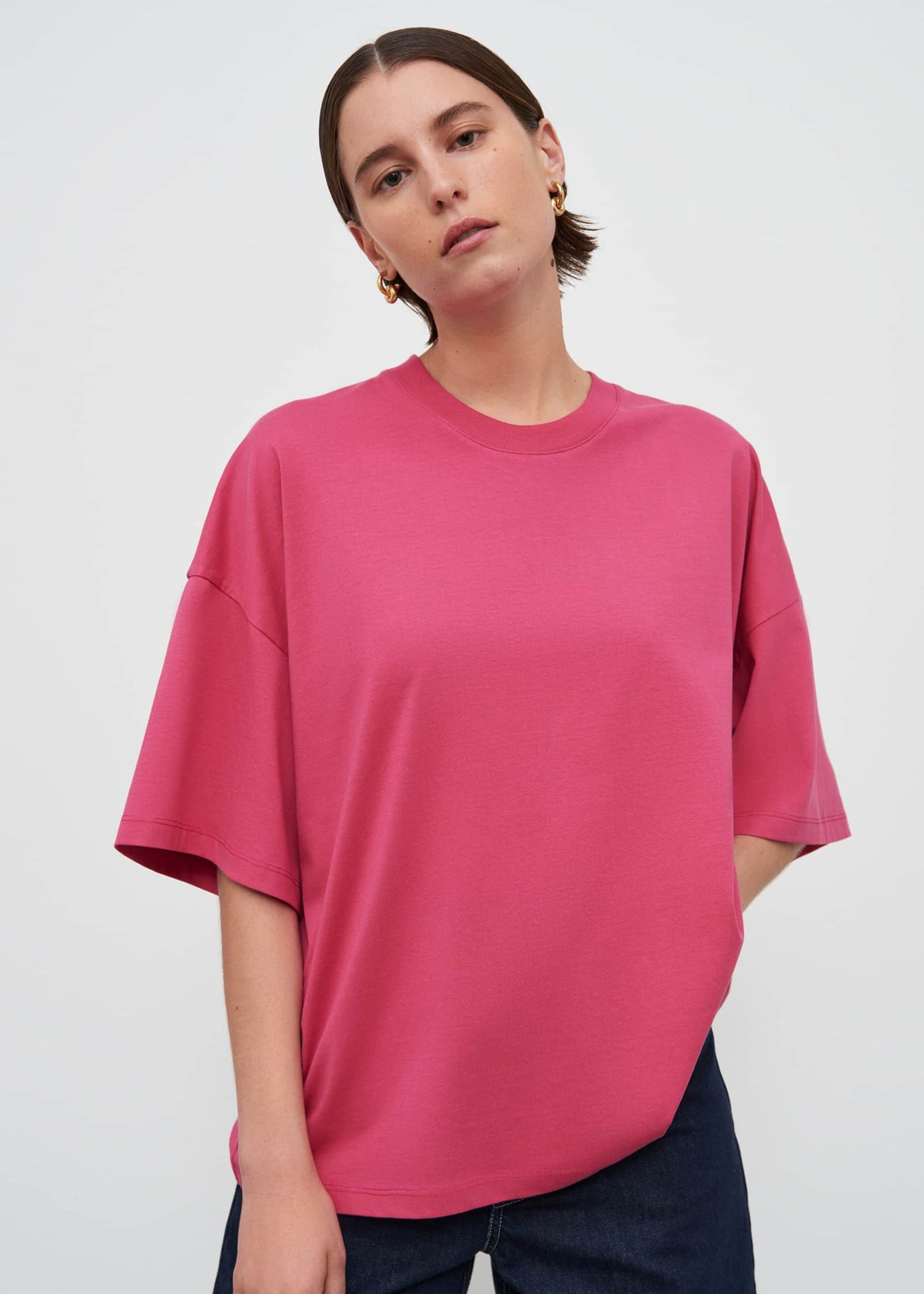 Oversized boxy tee, fuchsia