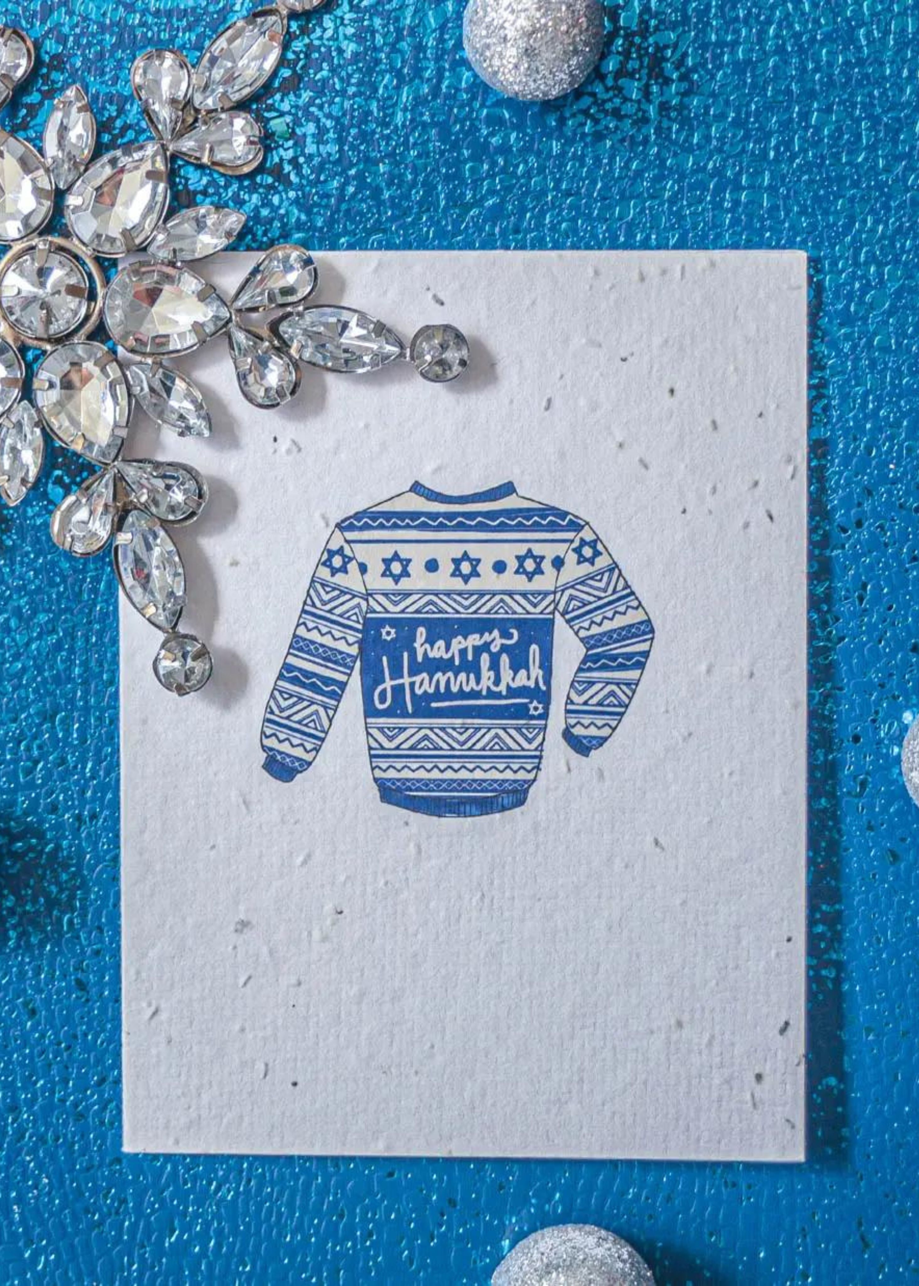 Plantable Hanukkah sweater card