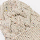 Cable knit hat, speckled natural