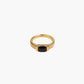 Black twisted stone ring