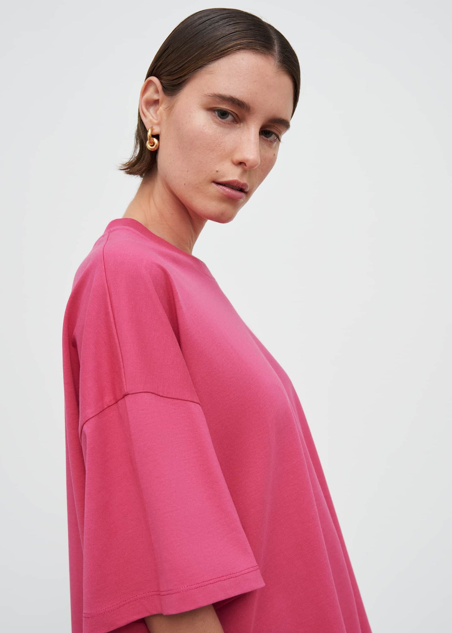 Oversized boxy tee, fuchsia