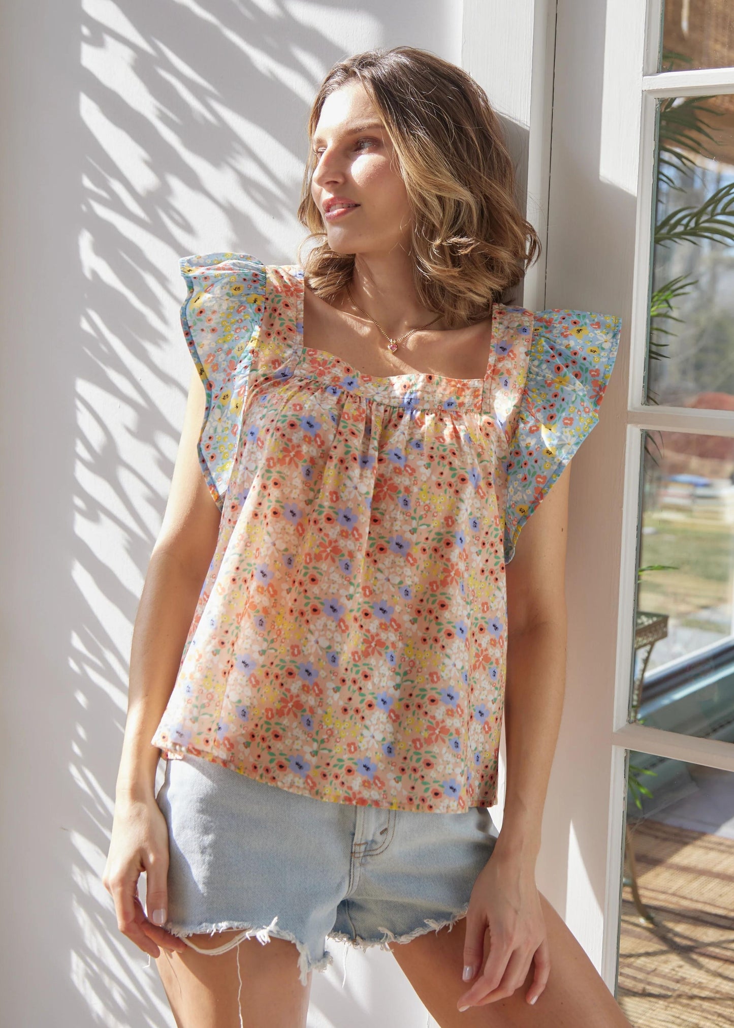 Honor top, ditsy floral