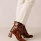 West cape booties, croco brown
