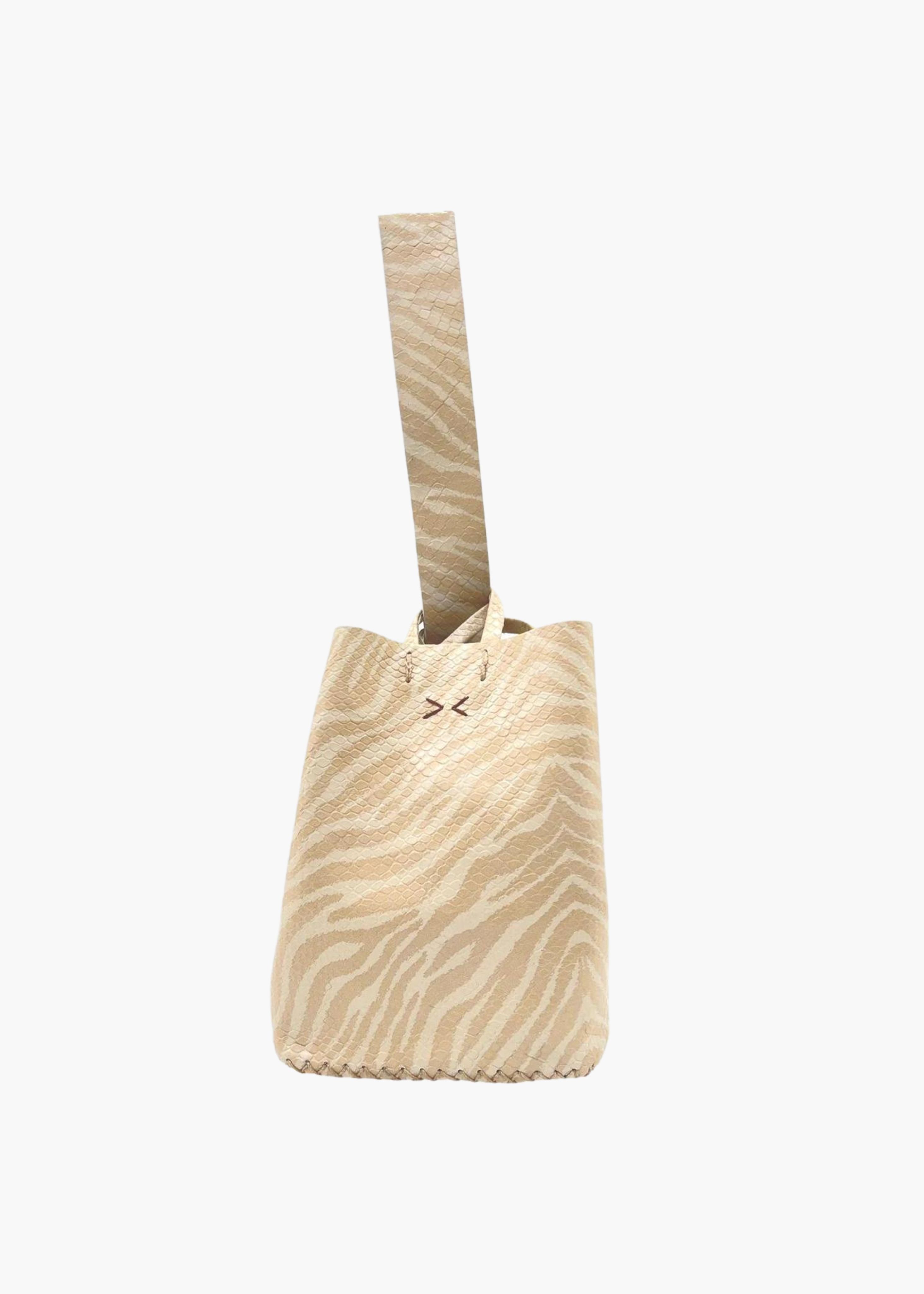 Navigli bag, nude zebra-print