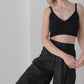 Knitwear bralette, black