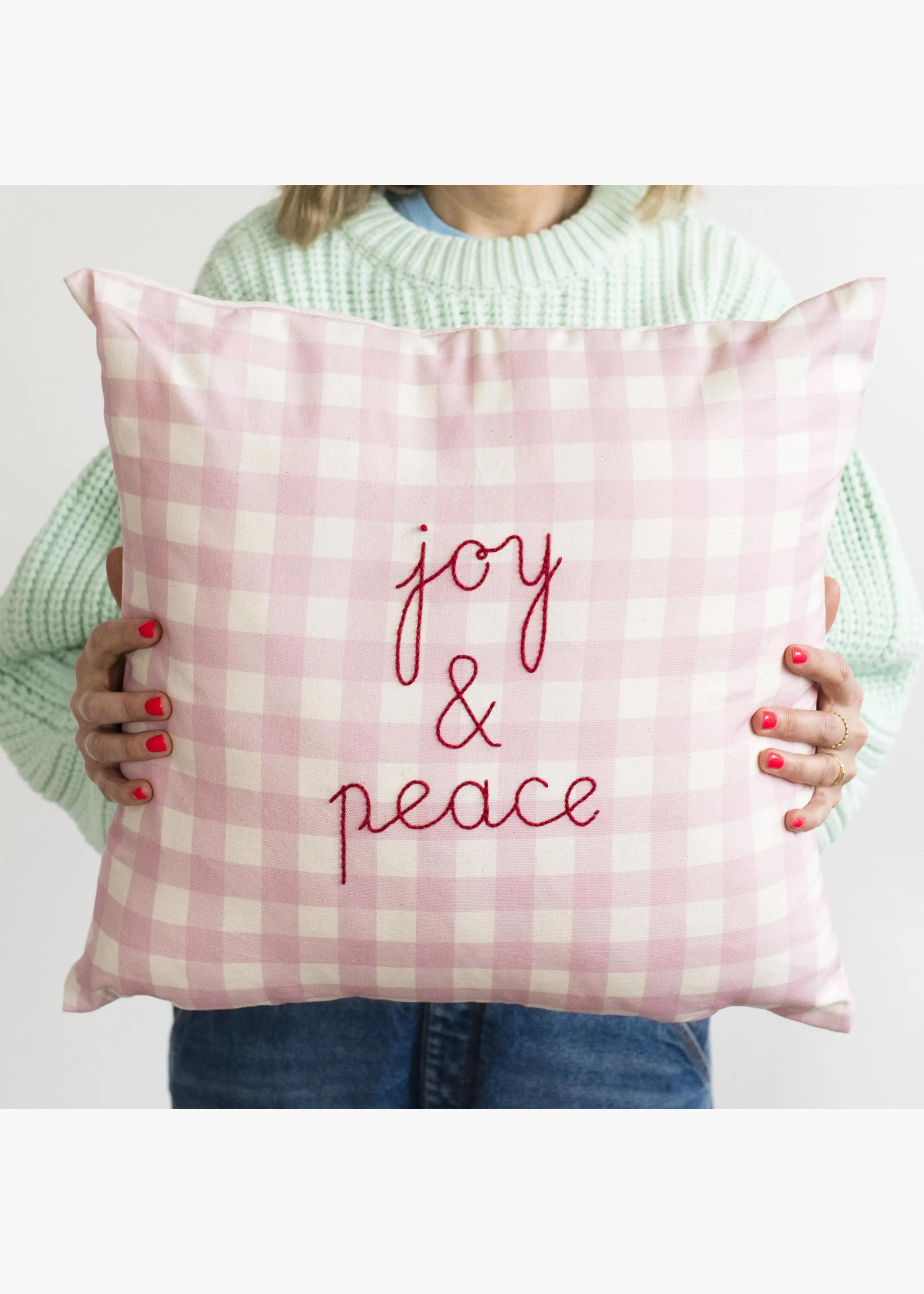 Stitch your own cushion kit, joy and peace
