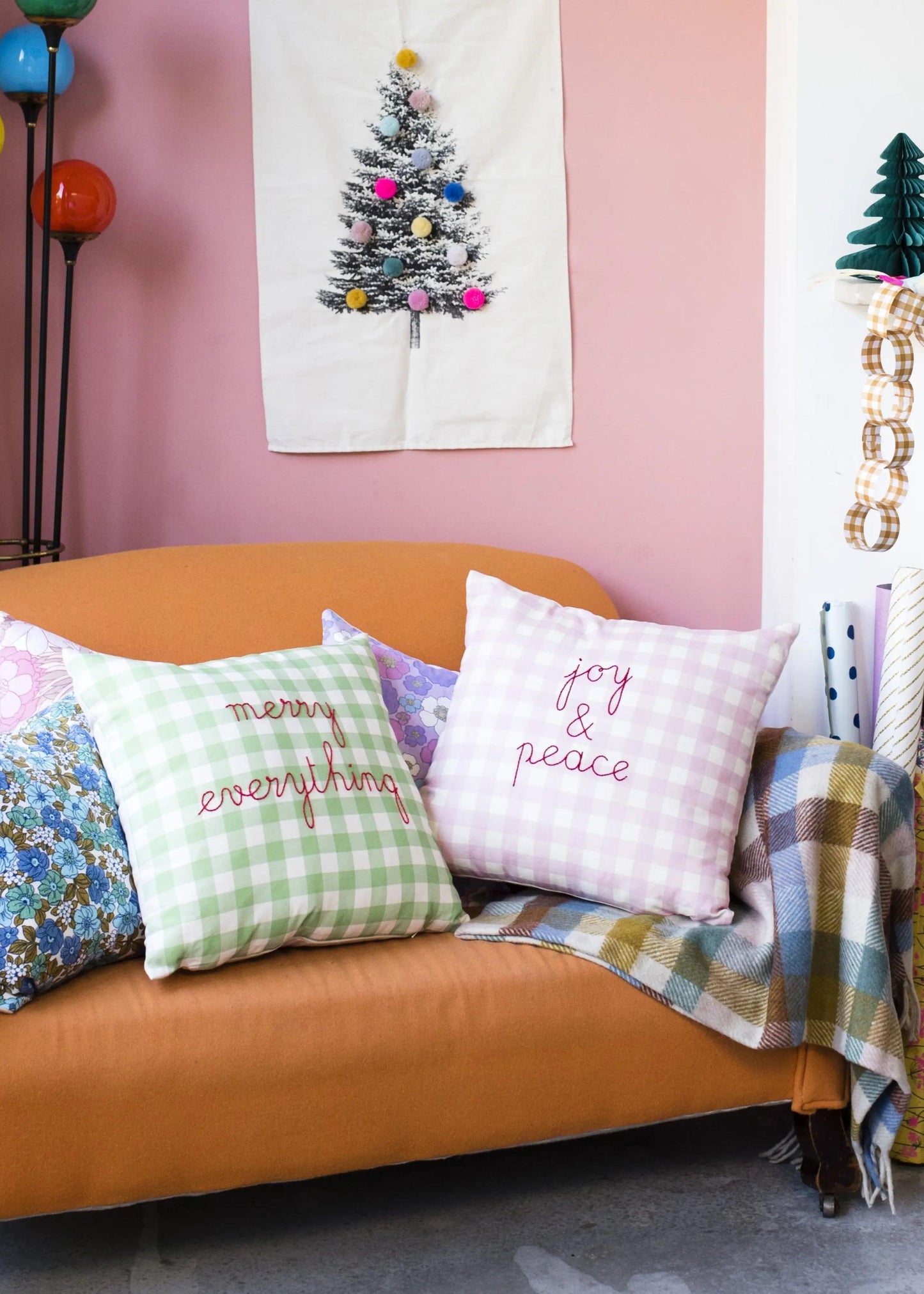 Stitch your own cushion kit, joy and peace