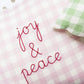 Stitch your own cushion kit, joy and peace