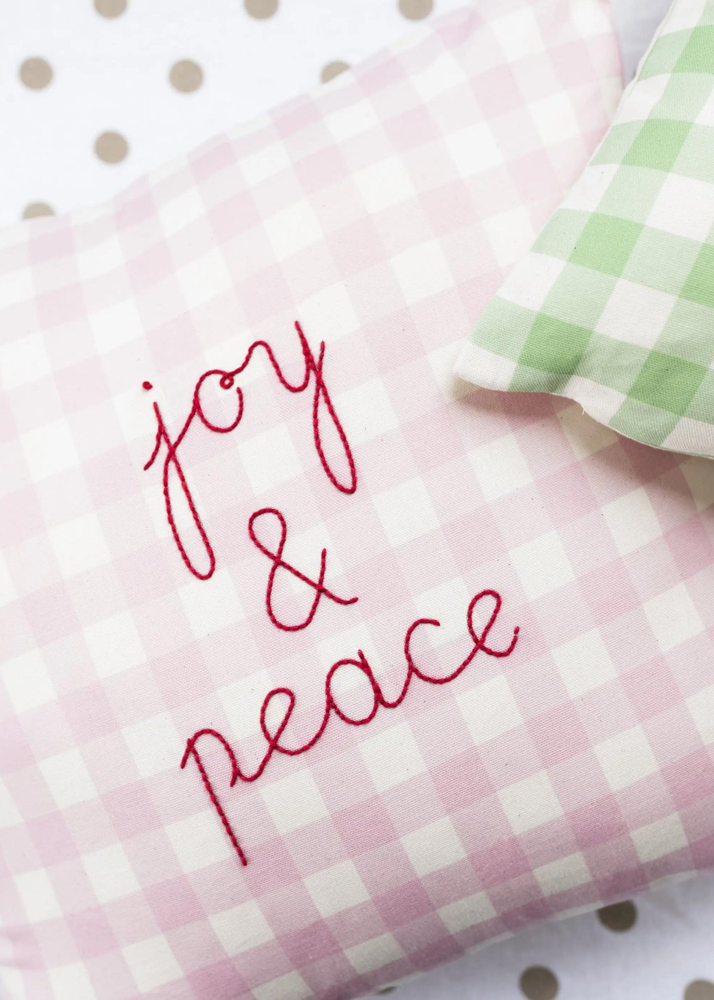 Stitch your own cushion kit, joy and peace