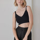 Knitwear bralette, black