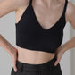 Knitwear bralette, black