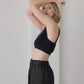 Knitwear bralette, black