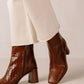 West cape booties, croco brown