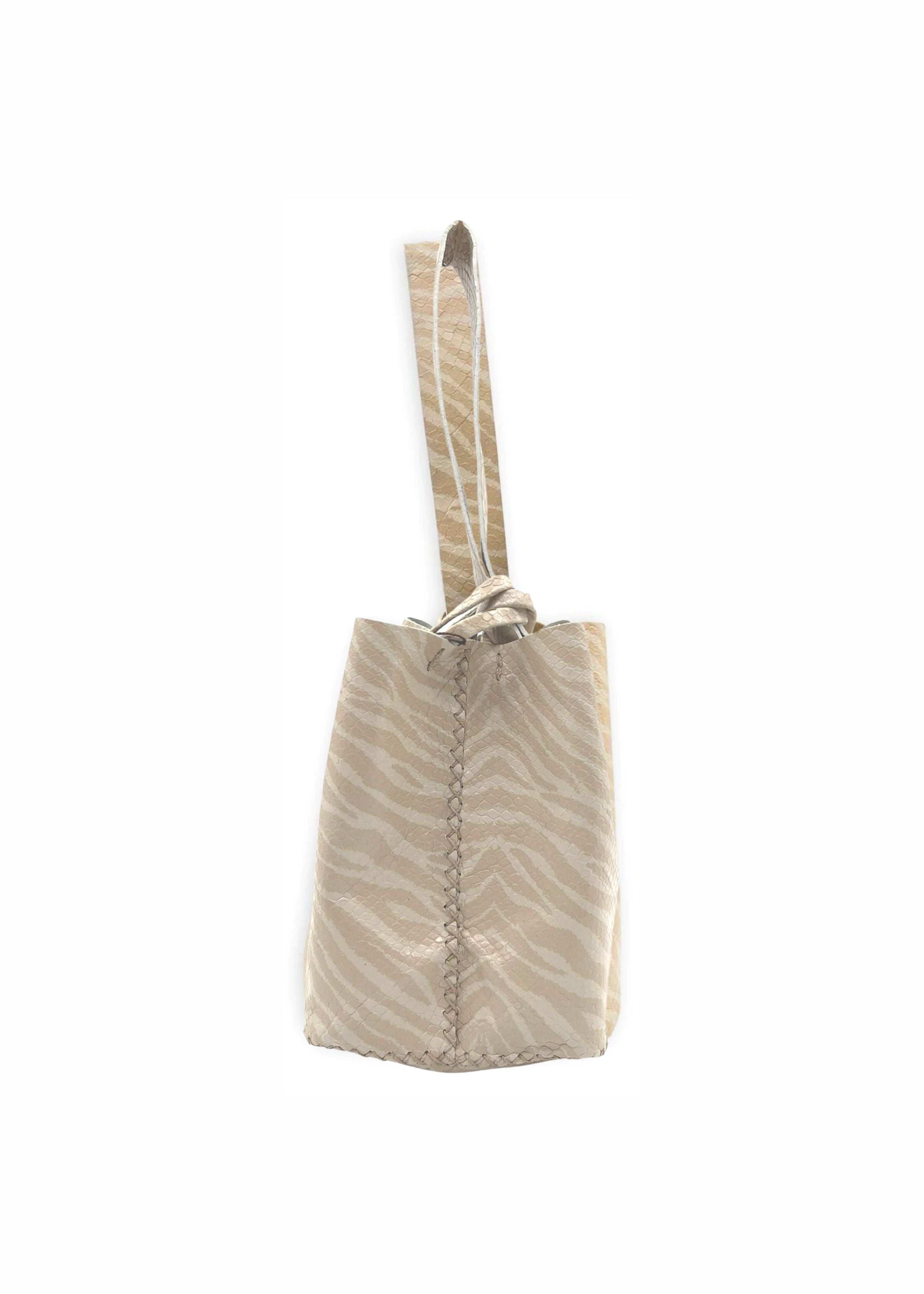 Navigli bag, nude zebra-print