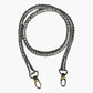 Silver hand-braided leather strap