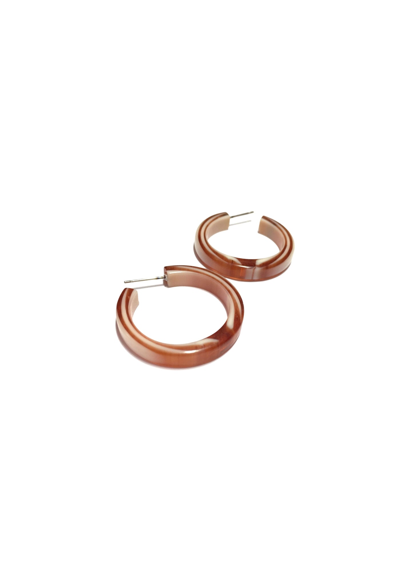 Pin up hoops, marbled tortoise and cream