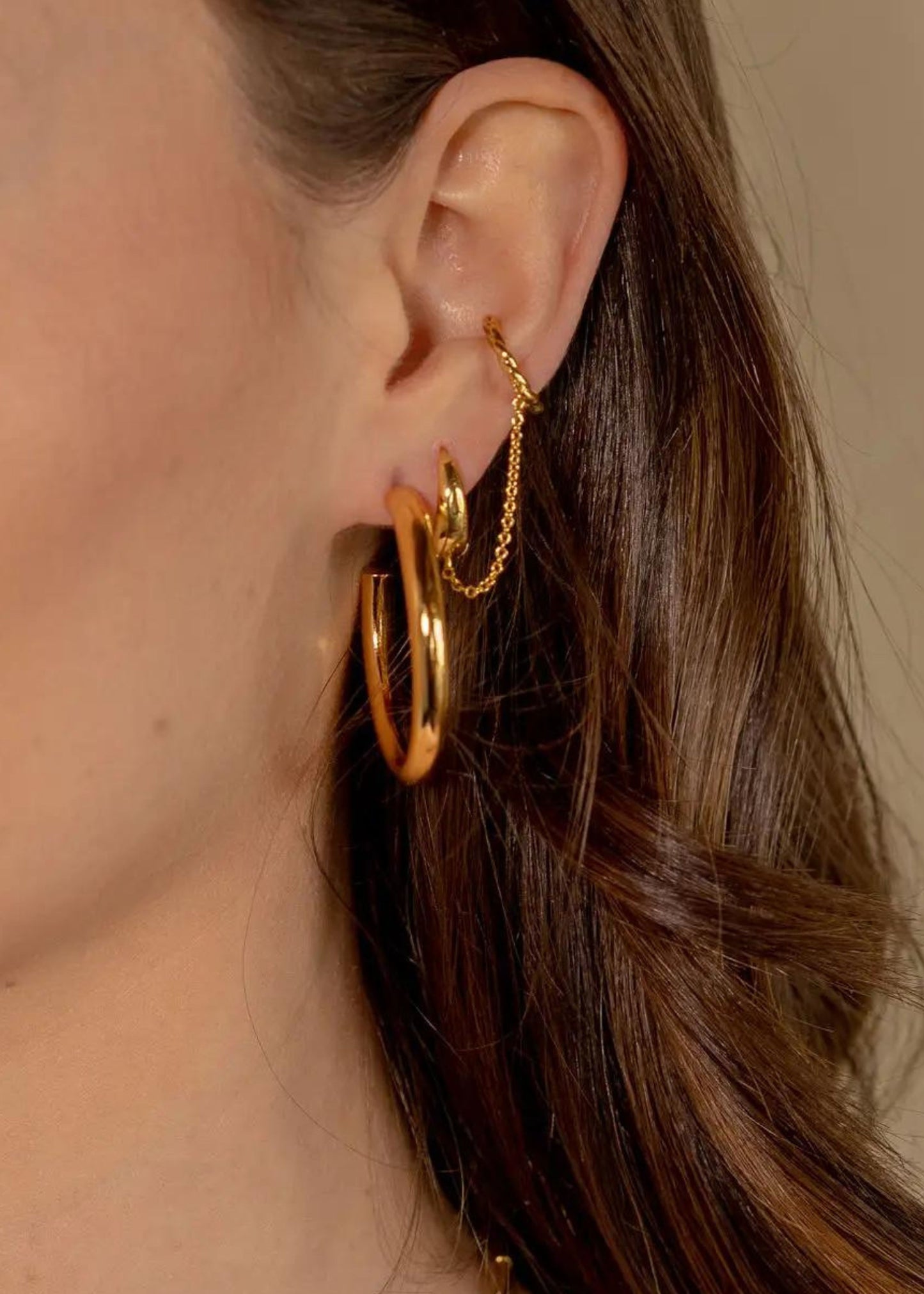 Chunky tube hoops, medium
