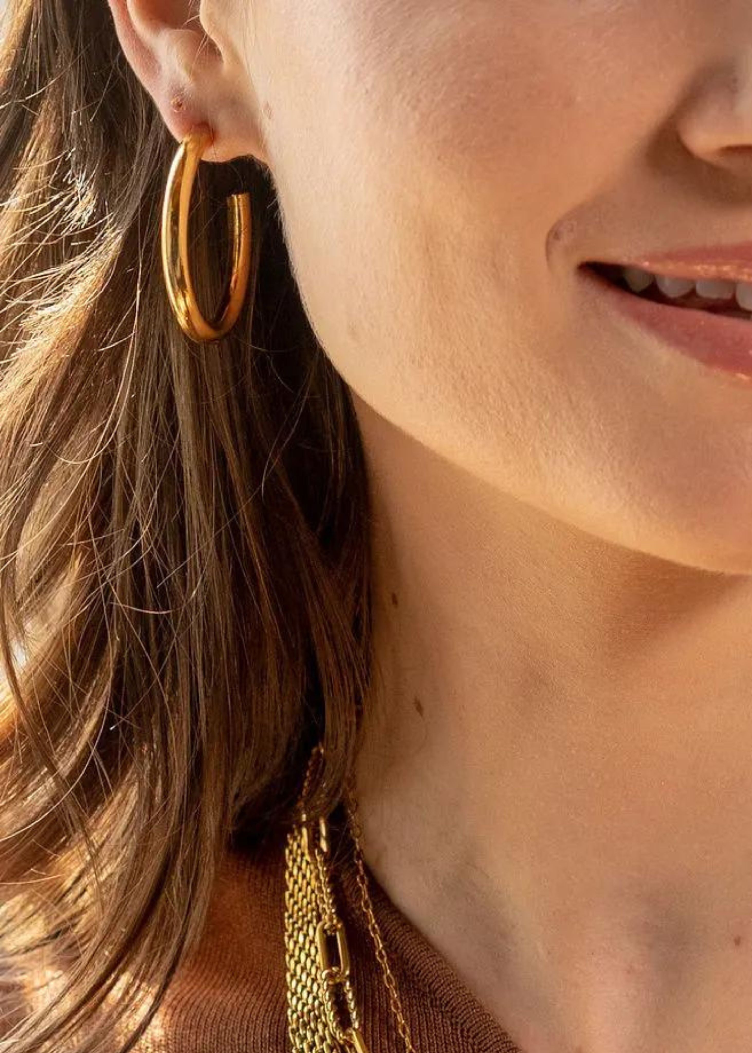 Chunky tube hoops, medium