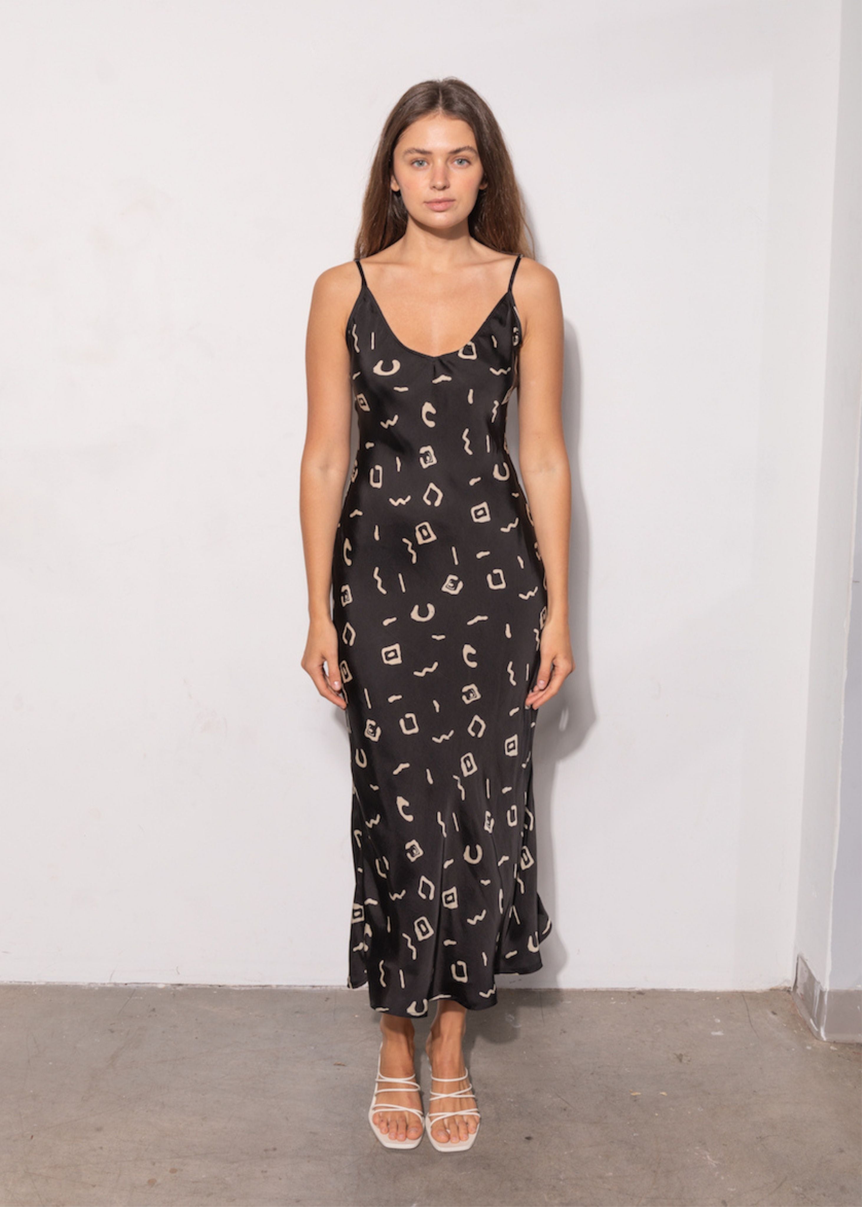 Frida slip dress, black
