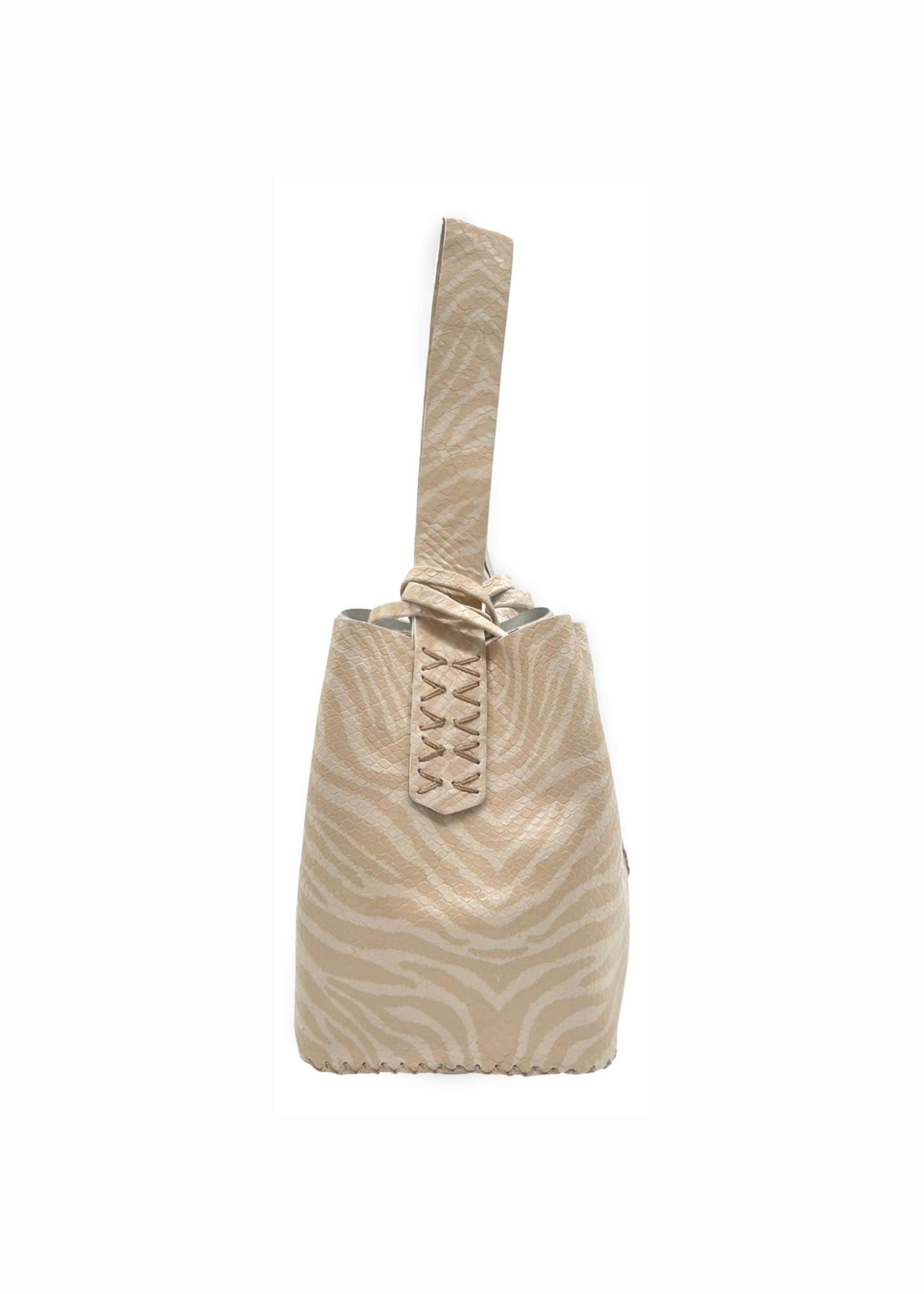 Navigli bag, nude zebra-print