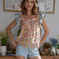 Honor top, ditsy floral