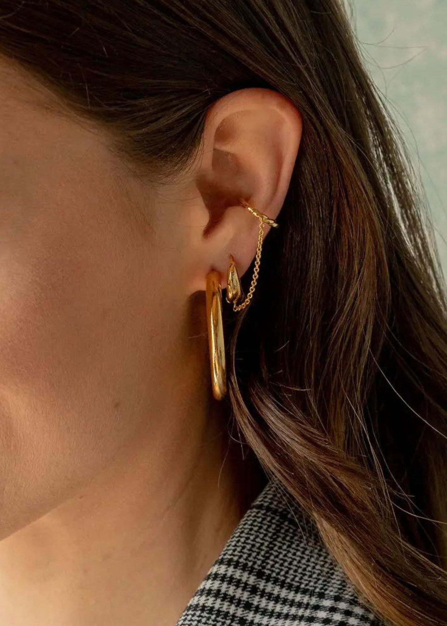 Chunky tube hoops, medium
